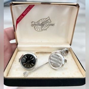 VINTAGE SWANK FASHION TIME CUFFLINKS